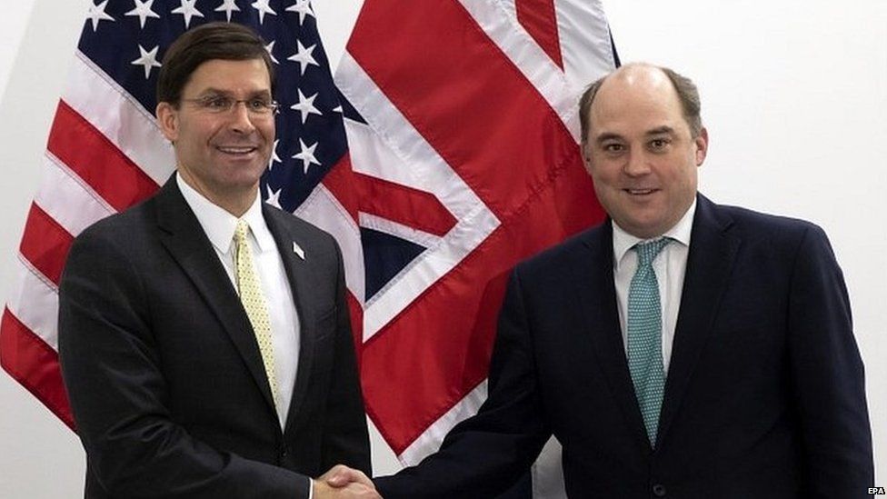 UK Defence Secretary Ben Wallace meets US counterpart Mark Esper in Brussels