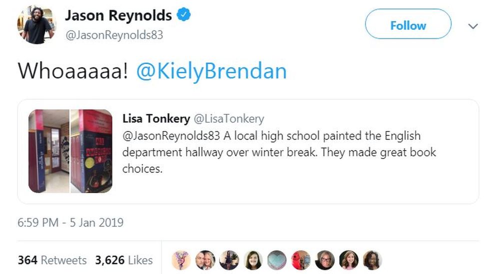 Screen grab from Jason Reynolds on Twitter