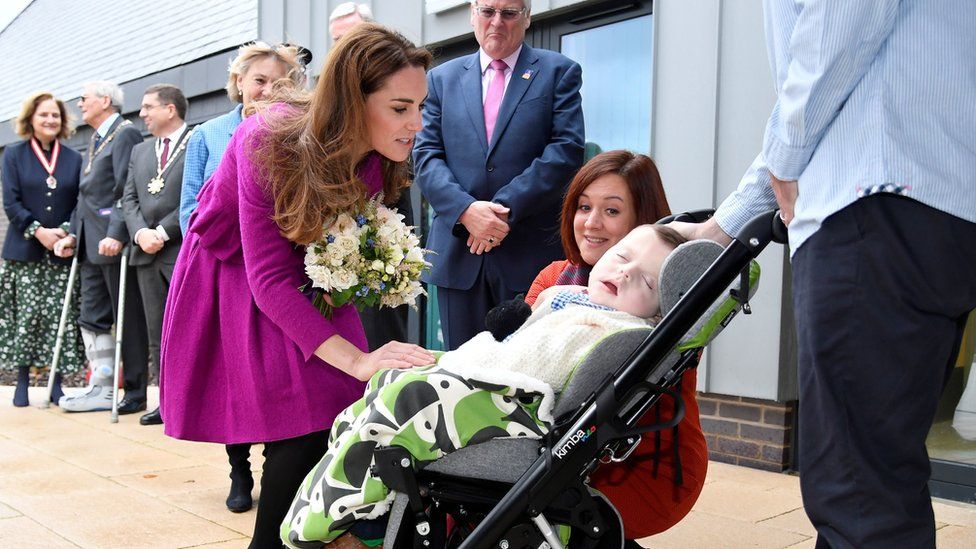The Duchess of Cambridge at The Nook Children Hospice in Norfolk.