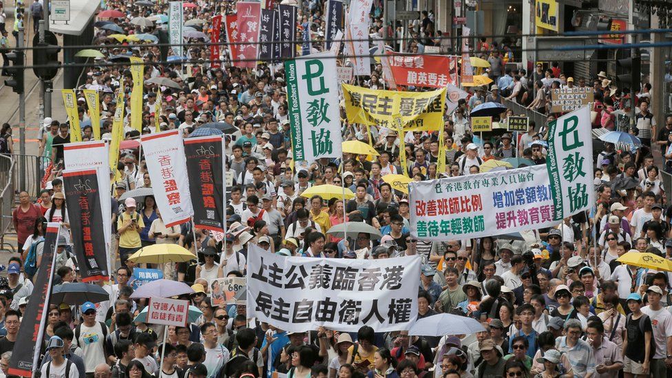 annual pro-democracy protest in Hong Kong