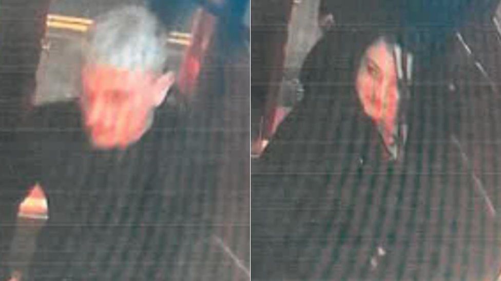 Picture showing a man and a woman wanted in connection with the theft