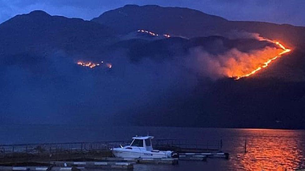 Firefighters extinguish wildfire on Ben Lomond BBC News