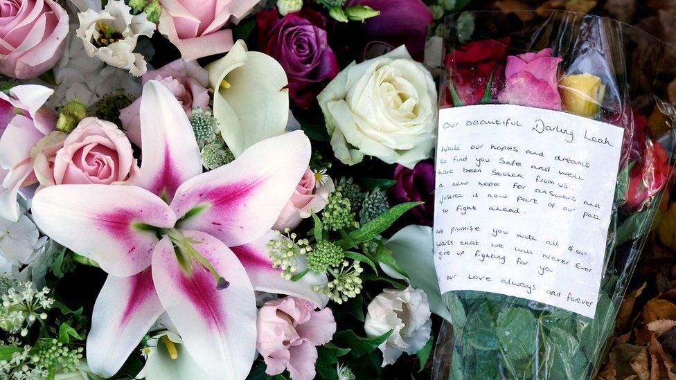 Tribute left near a property in Loxbeare Drive, Furzton, Milton Keynes