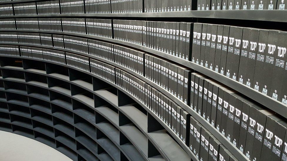 Shelves of Pages of Testimony