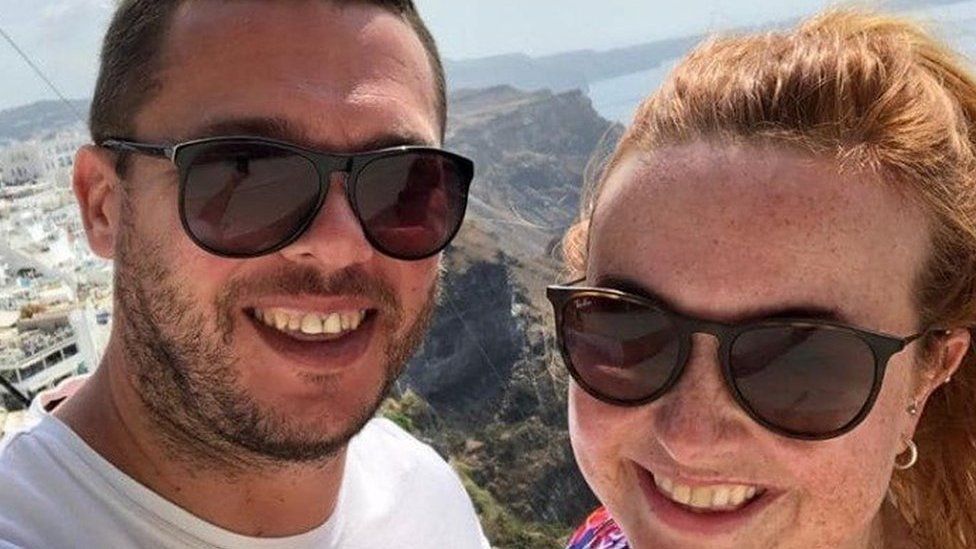 Colin and Kate Rawson on their recent honeymoon