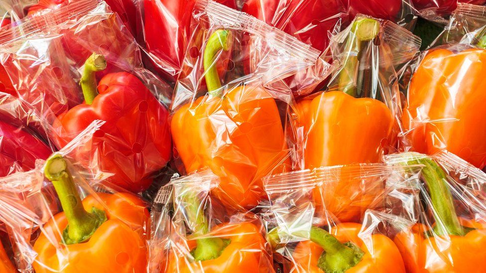 Individually wrapped peppers