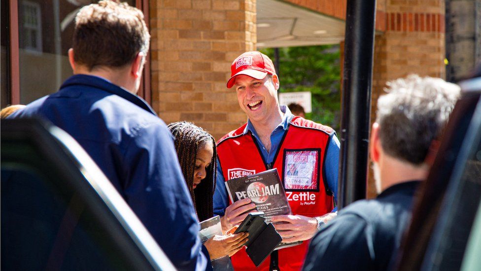 Prince William selling the Big Issue