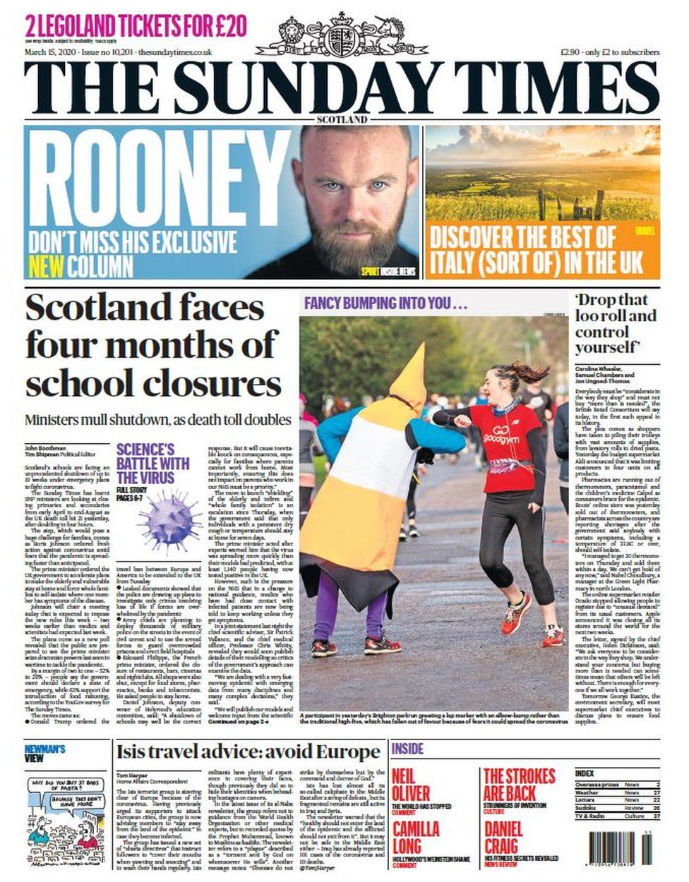 Scotland s papers Schools closed four months and over 70s