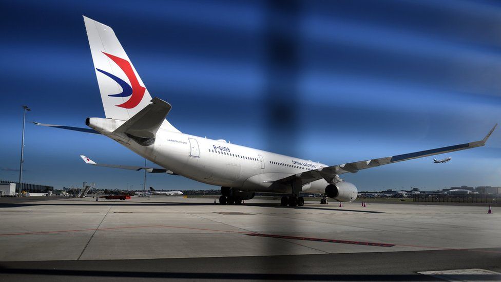 A China Eastern Airlines plane is seen at the international airport in Sydney, New South Wales, Australia, 12 June 2017