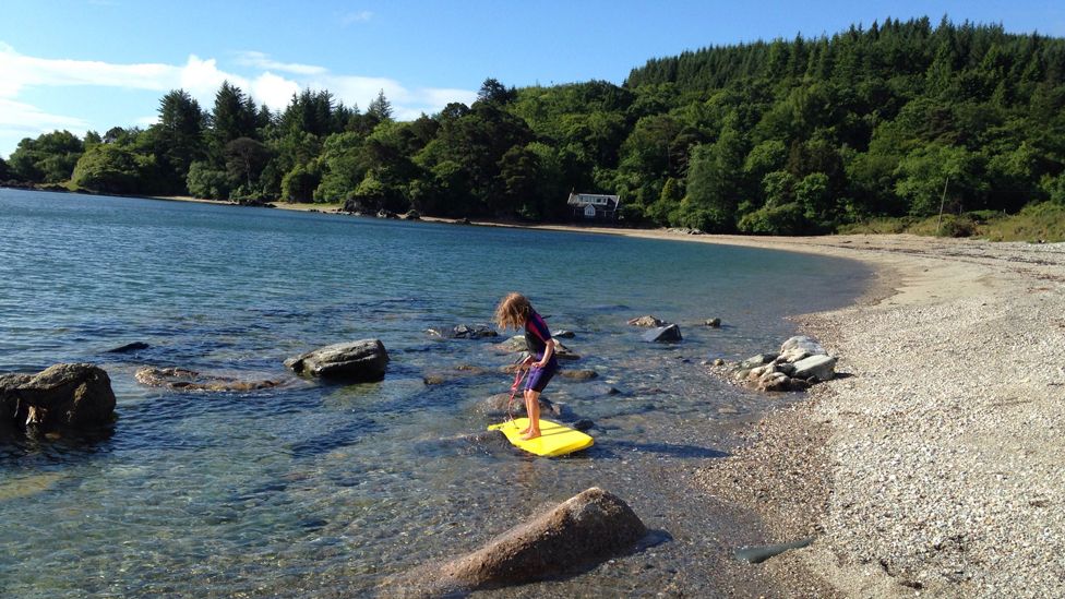 Girl on a surfboard