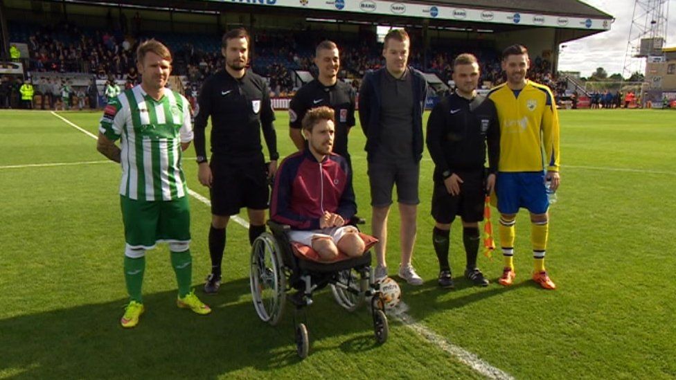 Messi And Bale Shirts Help Leg Loss Footballer Shaun Whiter - BBC News