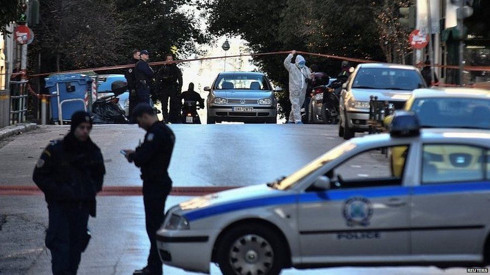 Police officers in Athens, Greece