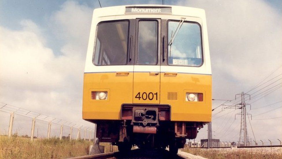 One of the North East's first Metro trains