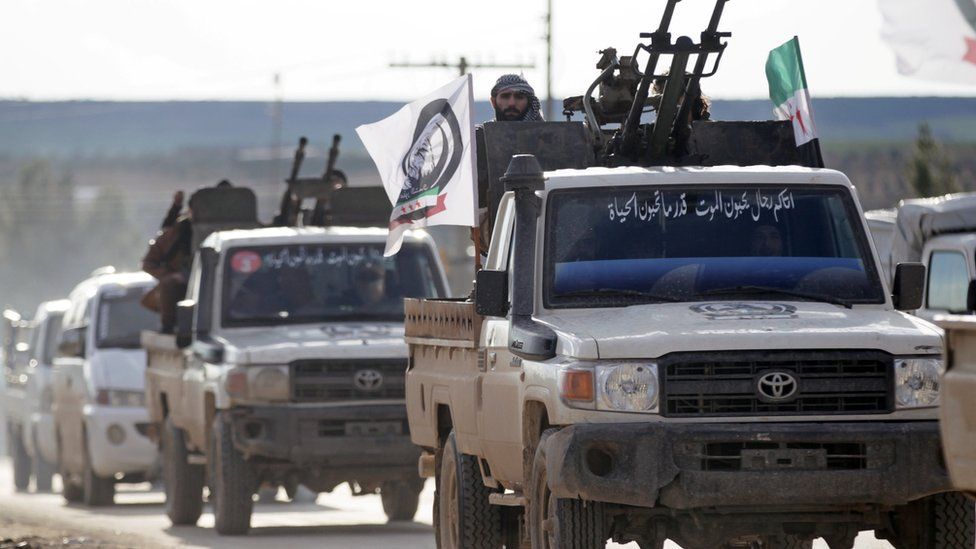 Turkey-backed Syrian rebels in the Manbij area, Dec 28