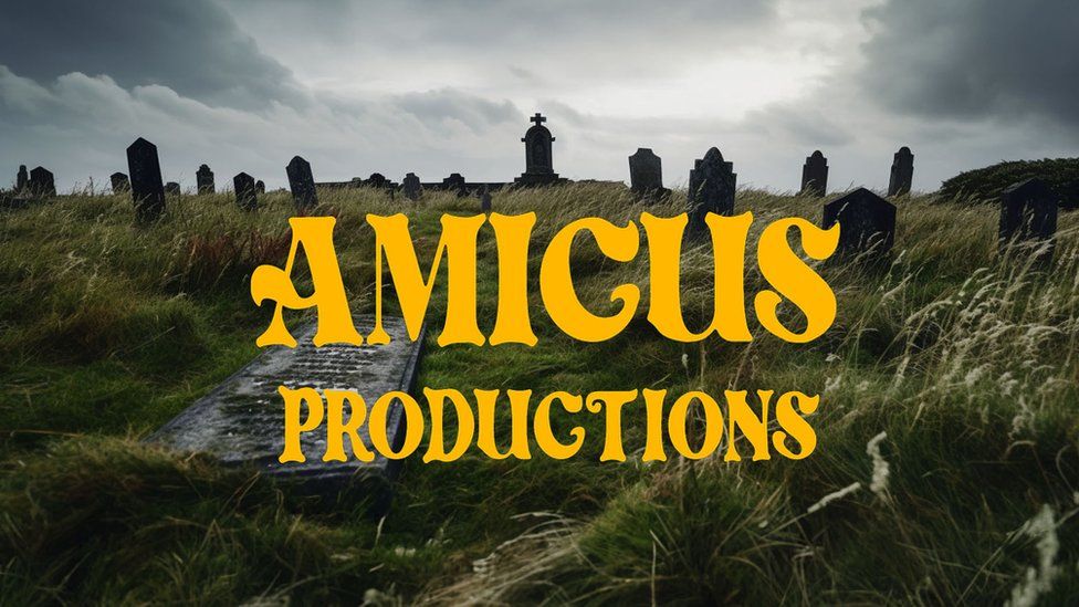 An Amicus Productions title card over a graveyard