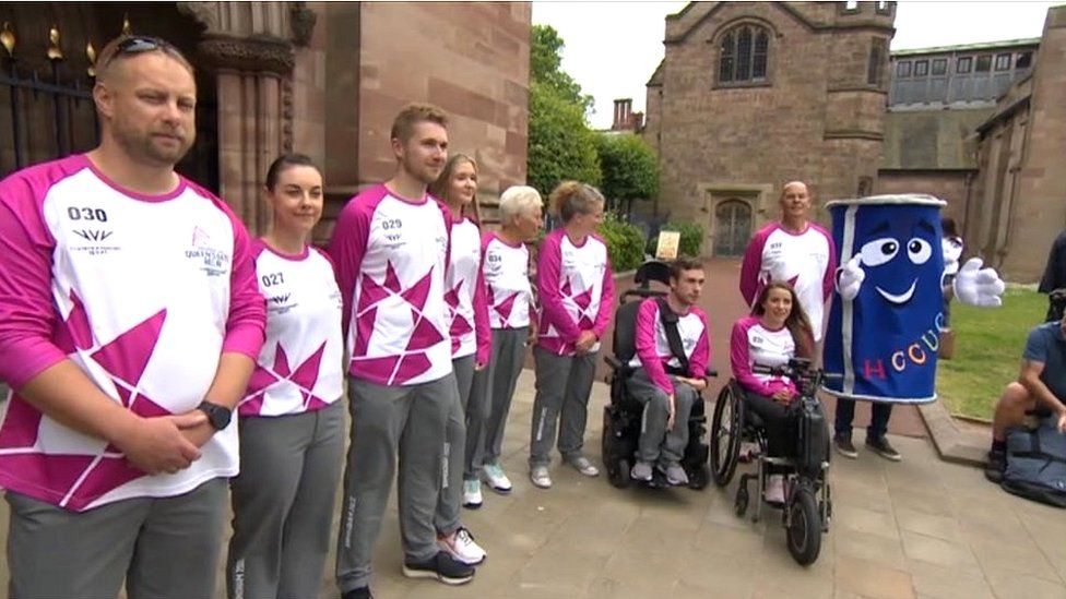 Baton-bearers in Hereford