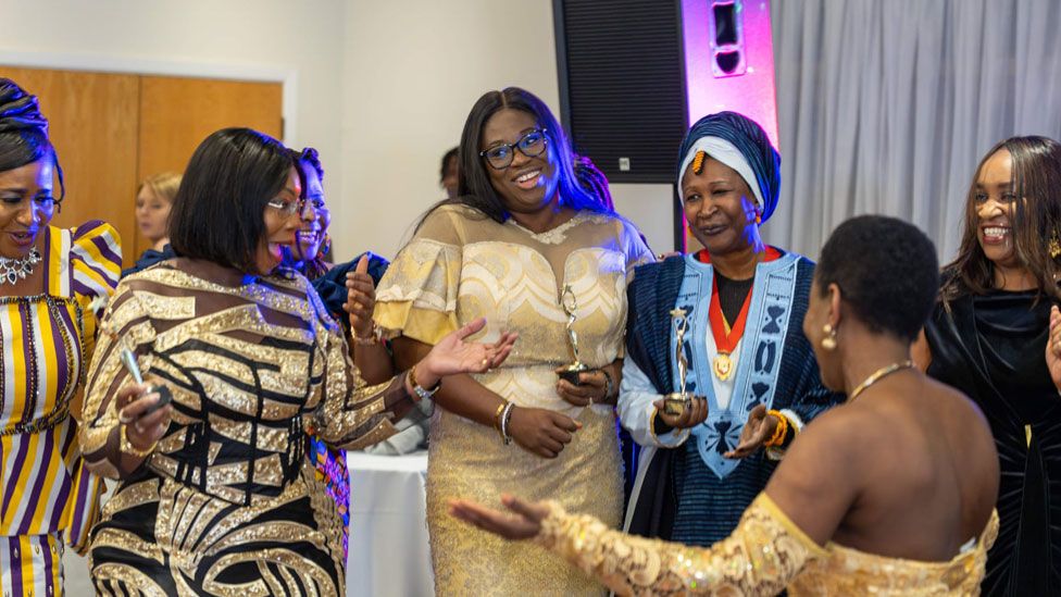 Black Female Pioneer finalists celebrating with Nana Ofori-Atta Oguntola