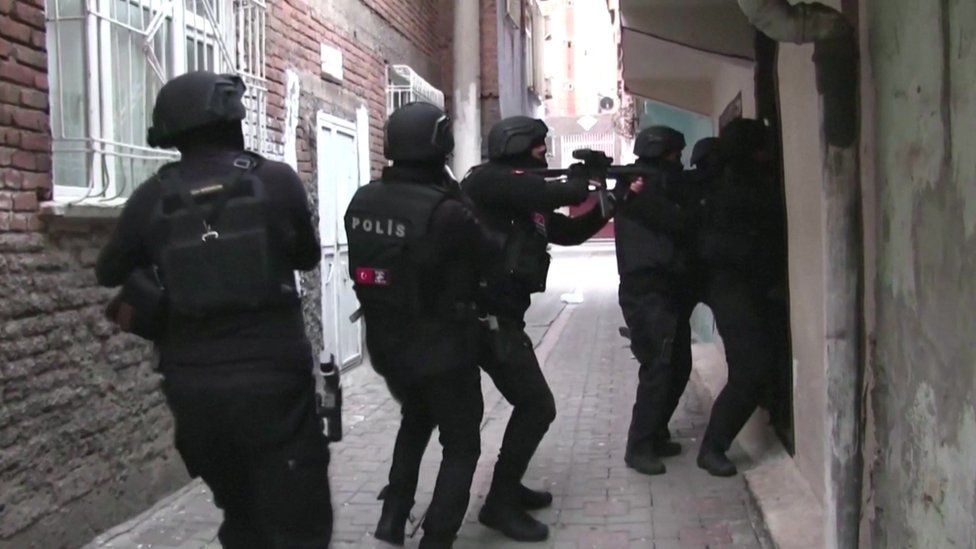 Police took part in raids in 21 provinces, including in the main Kurdish city of Diyarbakir