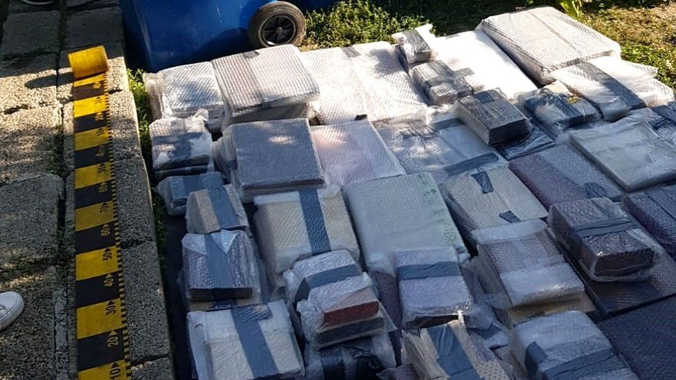 The books after being discovered by police in Romania