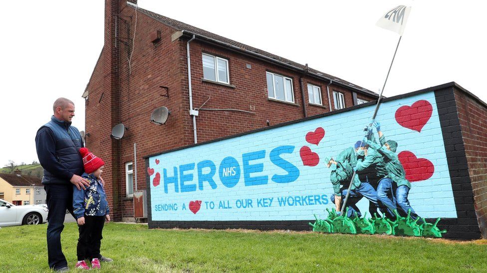 NHS mural in Glynn, County Antrim