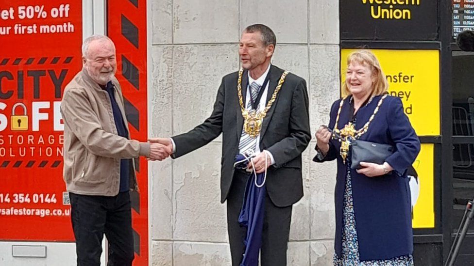 The Lord Mayor of Sheffield did the grand unveiling on Saturday