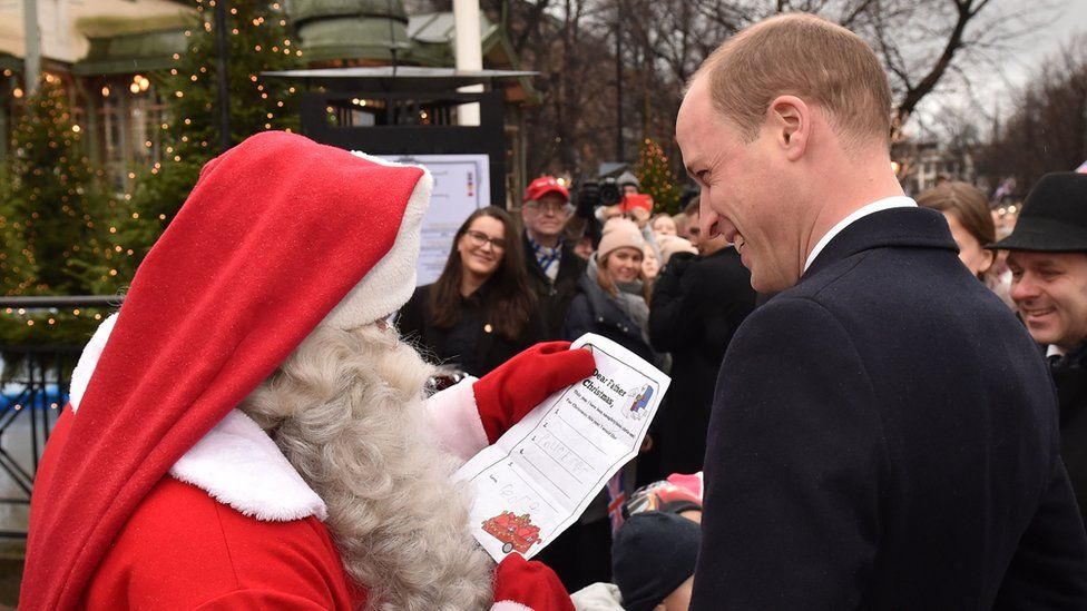 Prince William and Father Christmas