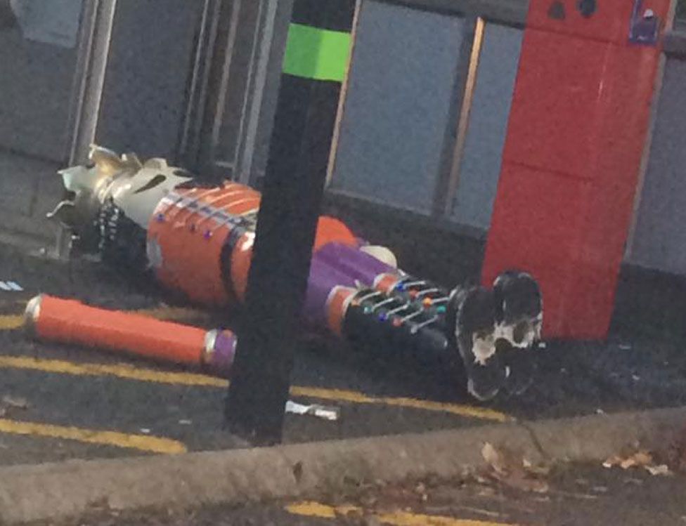 St Albans festive trail nutcracker vandalised BBC News