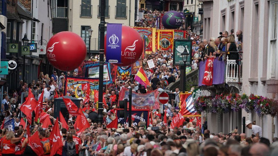Durham Miners Gala Thousands Gather For 135th Event Bbc News