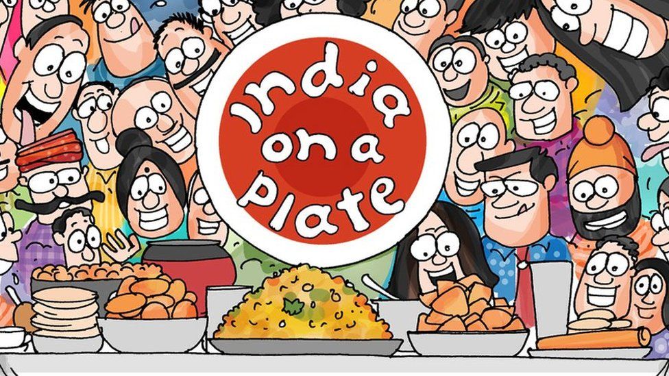 India on a plate cartoon