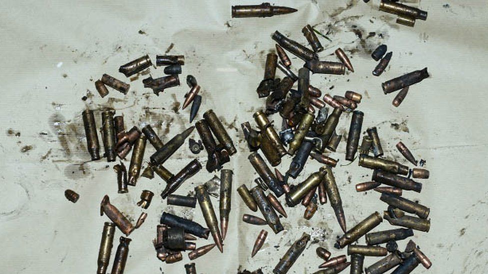 Bullets exploded after being left on a hot boiler