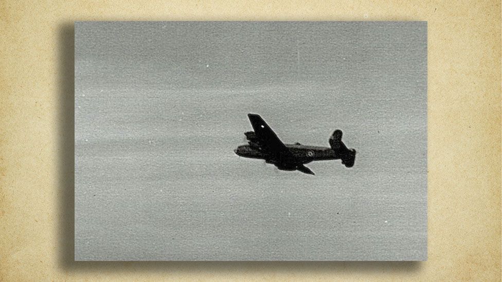 bomber in flight