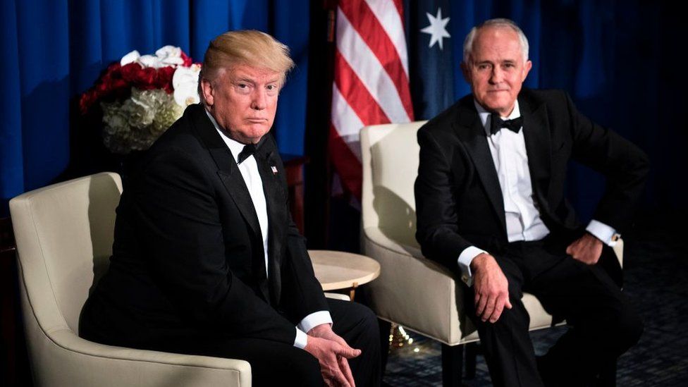 US President Donald Trump and Australian Prime Minister Malcolm Turnbul