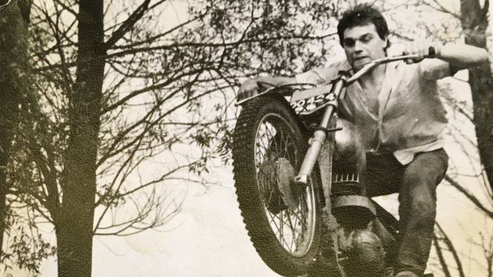 Rex Garrod on a motocross bike