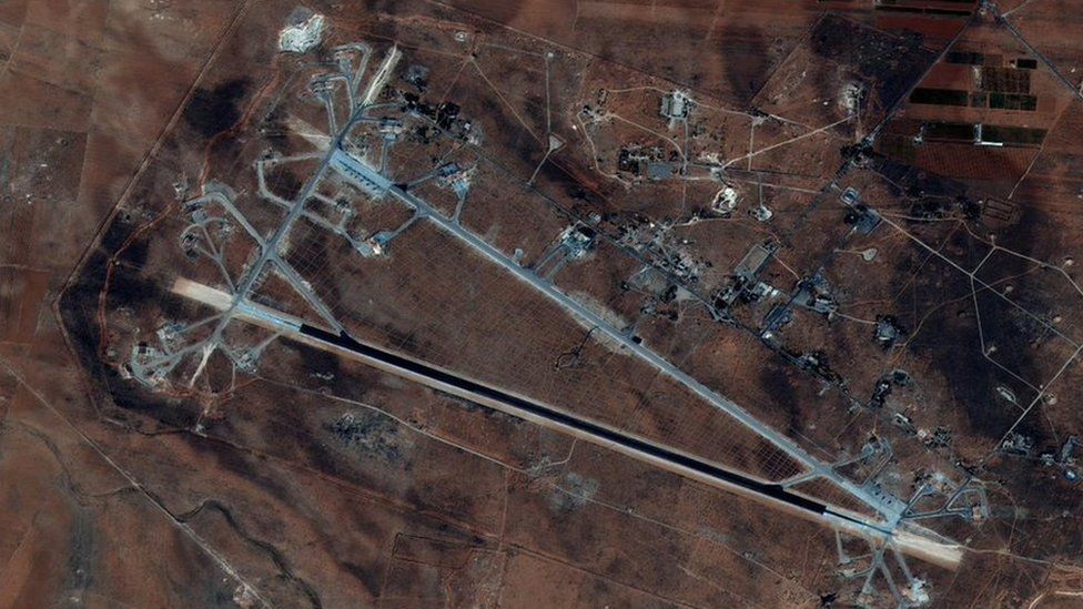Aerial image of Shayrat airfield