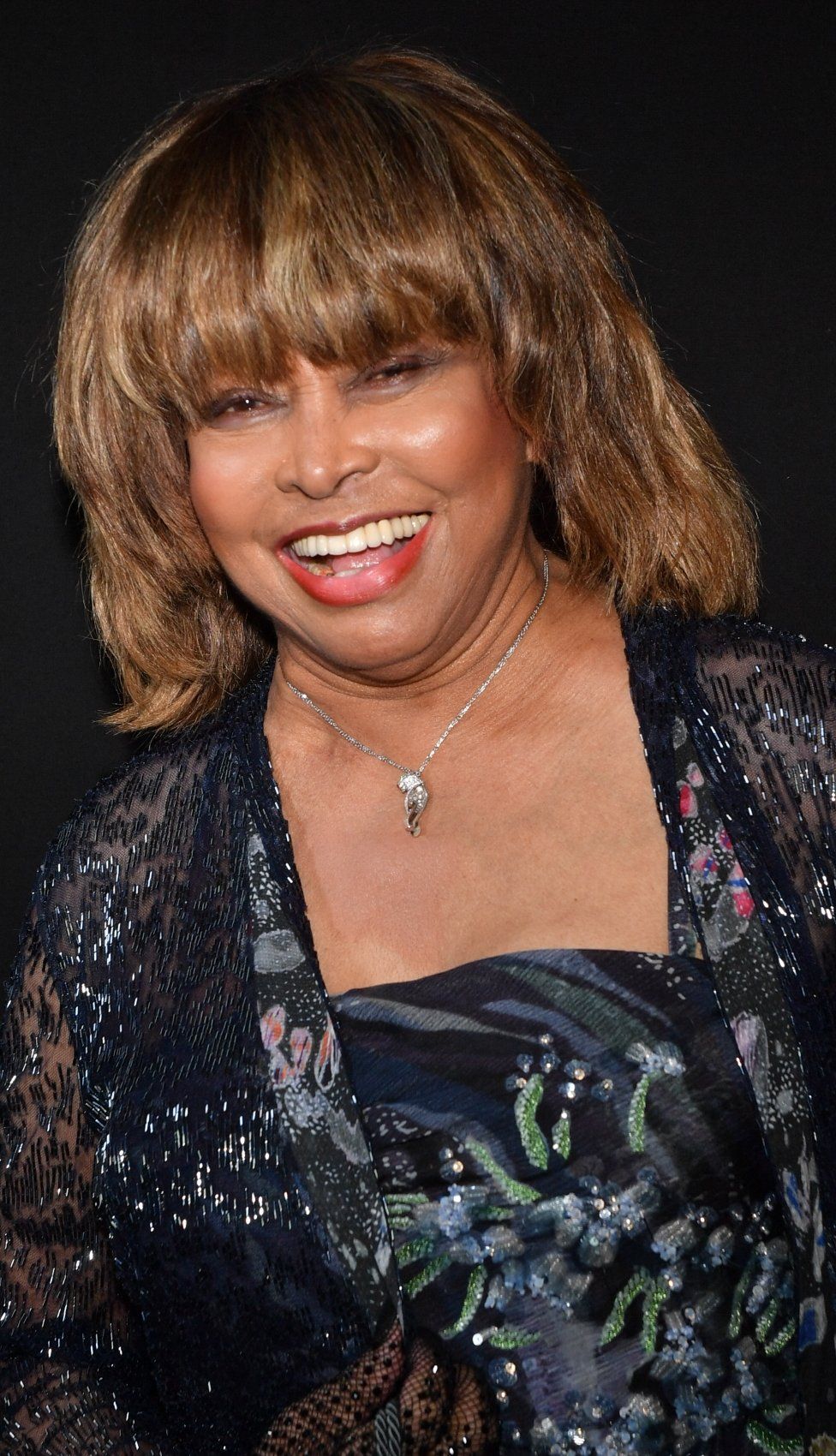 Tina Turner duke buzëqeshur para kamerës