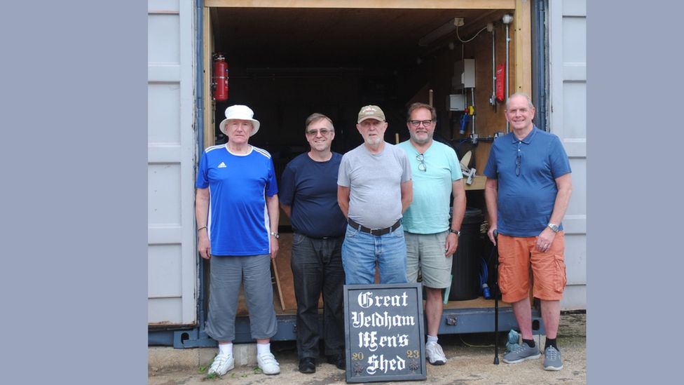 Five people who help run Great Yeldham Men's Sheds