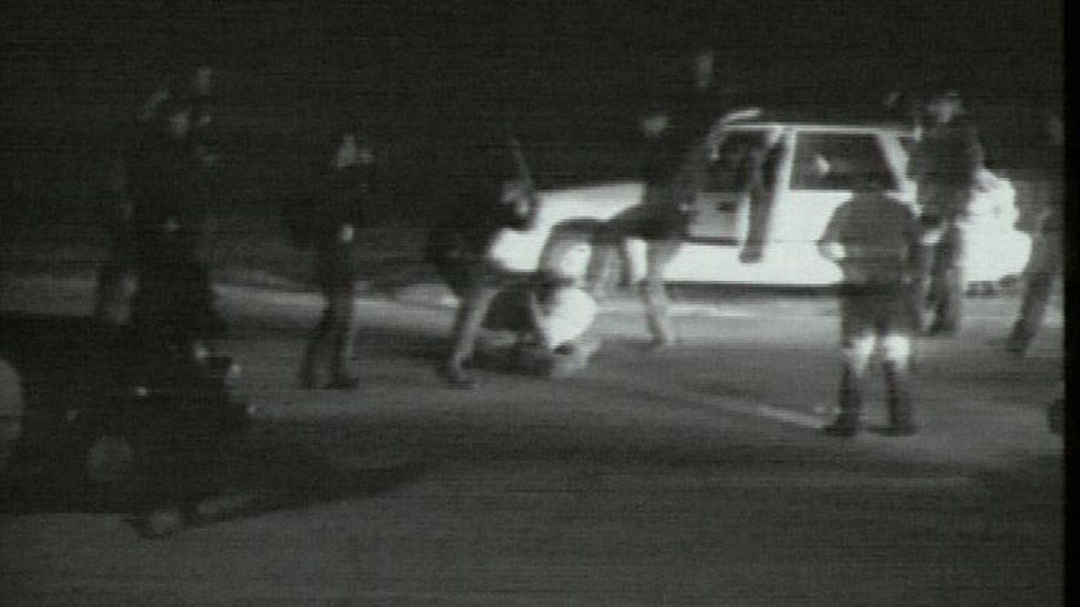 Video footage of the beating of Rodney King