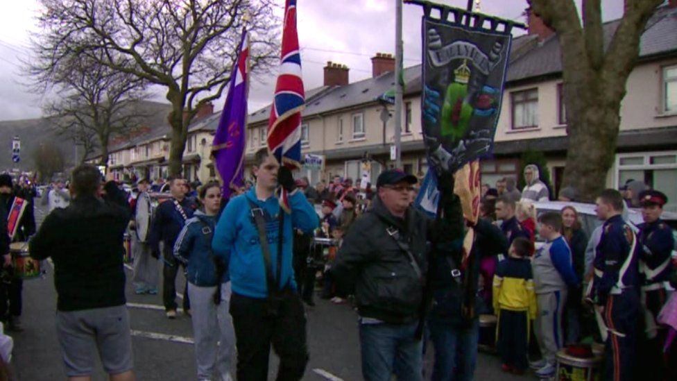 The parade was held in north Belfast on Thursday evening