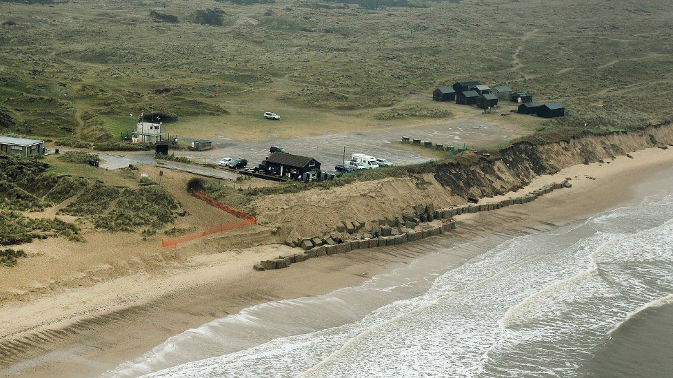 Aerial photo of the damage at Winterton