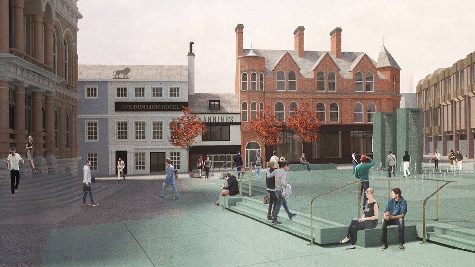 An artist's impression of what the Cornhill will look like