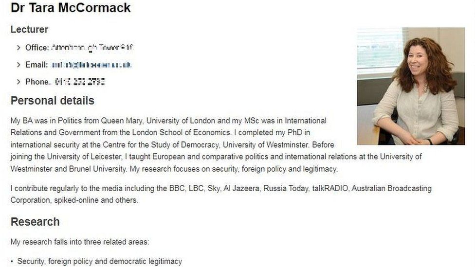 Dr Tara McCormack University profile