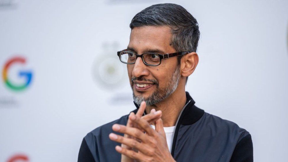 Sundar Pichai, head of Google, which handles about 90% of search queries