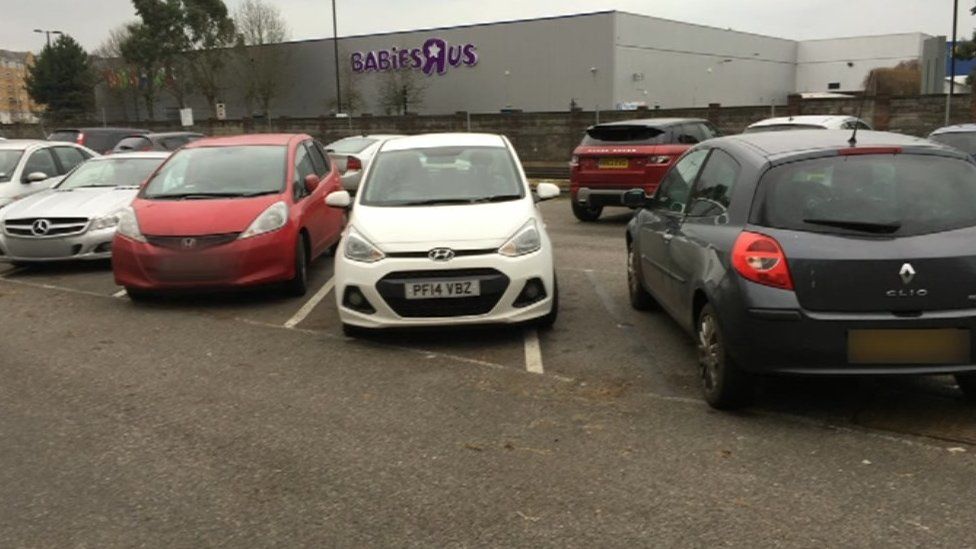 Cars in car park