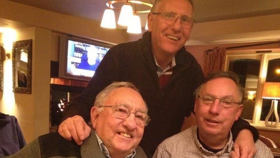 Philip Jones (left) and his brothers Ray (centre) and Dennis (right)