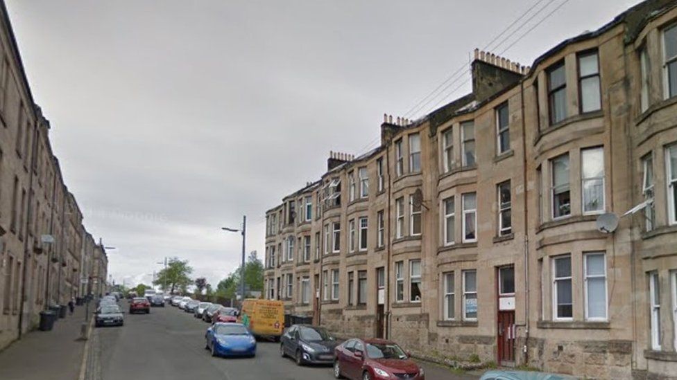 Men and baby treated after fire at flat in Greenock BBC News