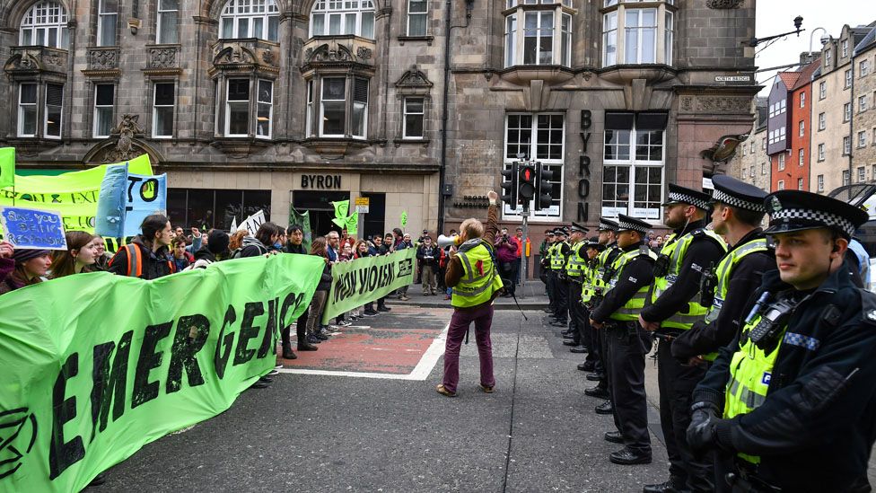 Climate change protest