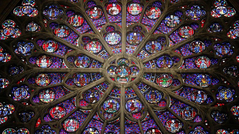 Rose window in the Notre-Dame