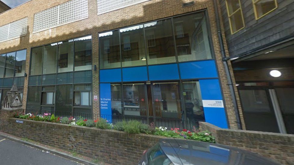 Google StreetView image of the entrance to St Charles Mental Health Unit