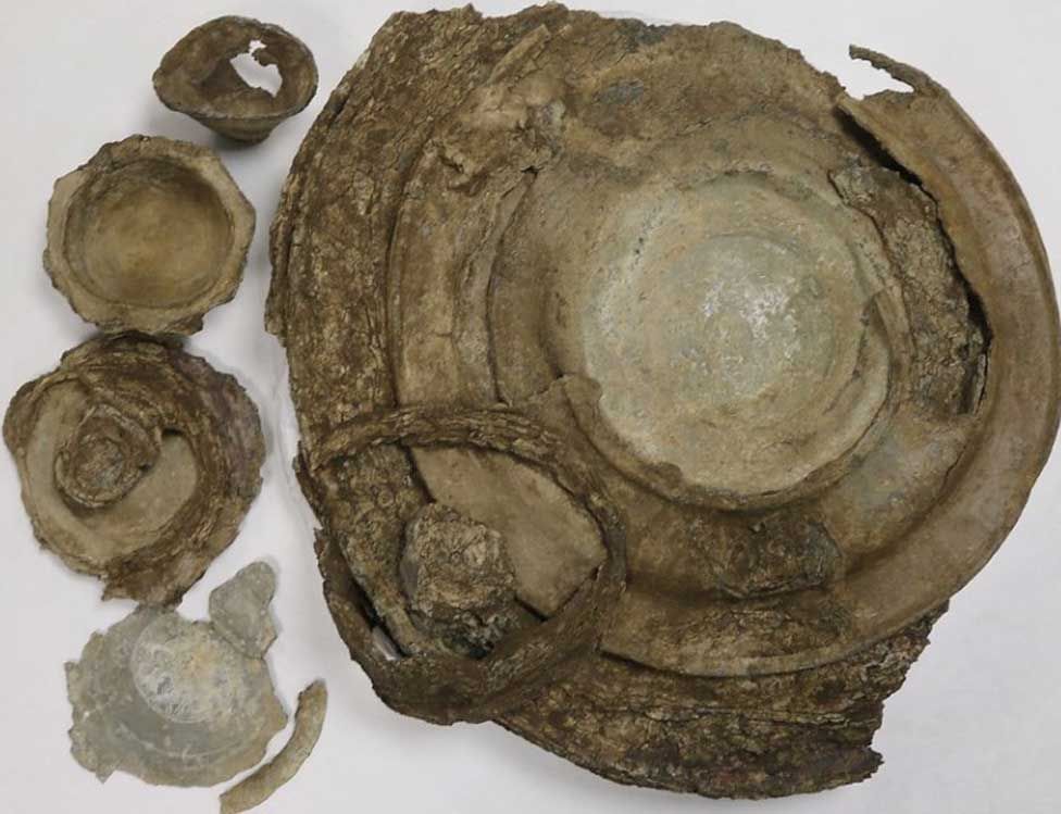 The Euston hoard after conservation