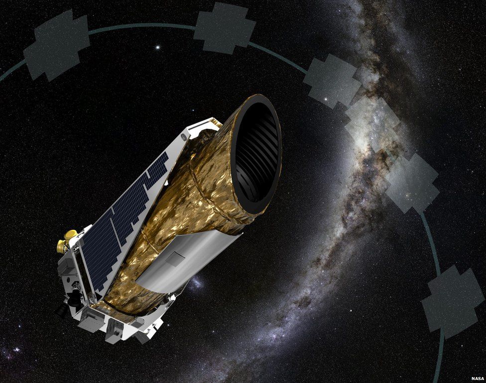 An artist's concept of the Kepler space telescope